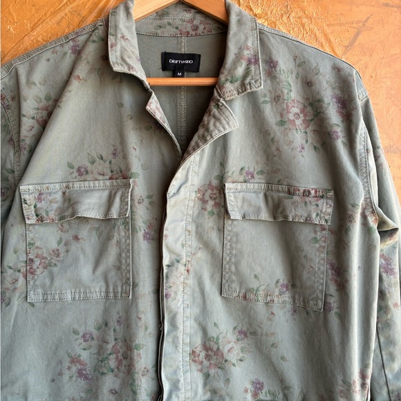 DRIFTWOOD Carley Army Green Floral Jumpsuit Coveralls Size Medium - Picture 7 of 13